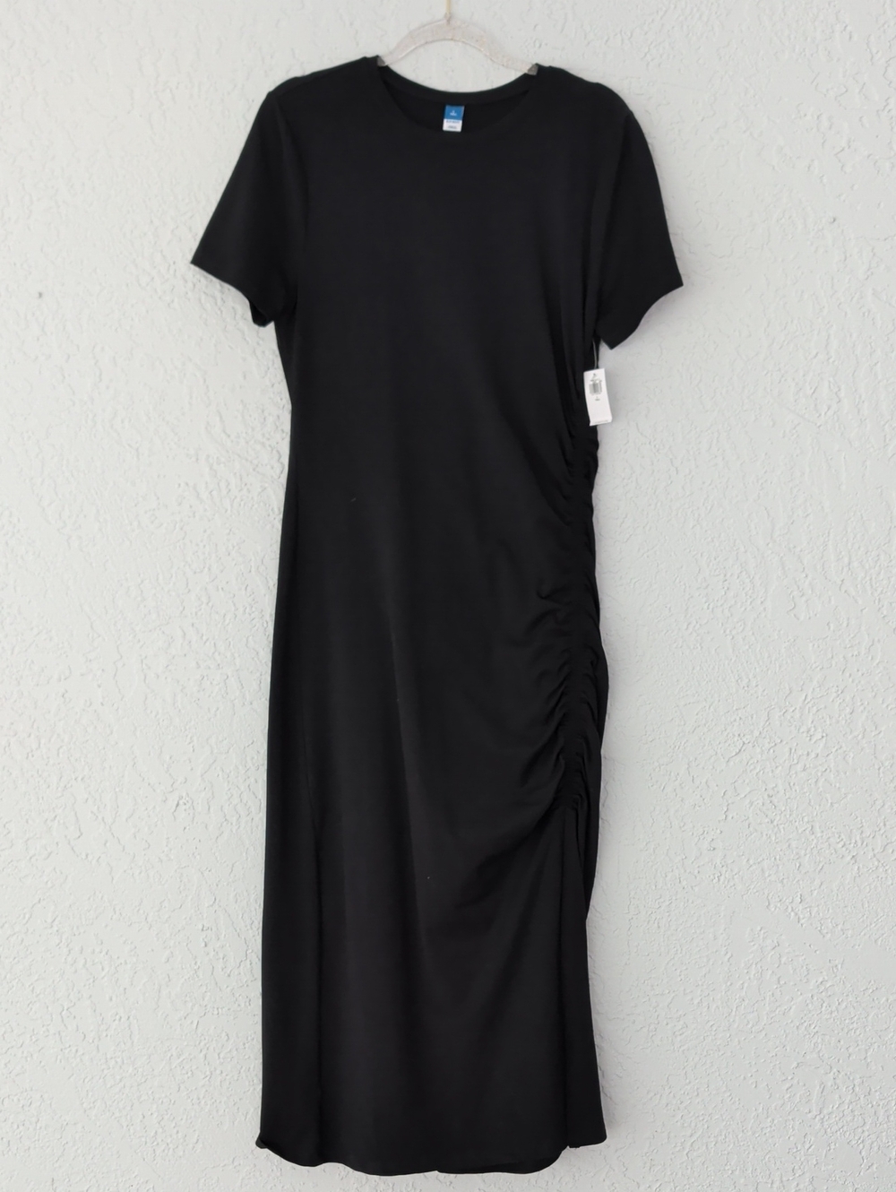 NWT Old Navy Black Ruched-Side Maxi Dress Large Tall